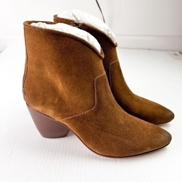 Ariat Two24 Boots womens 9 Brown Leather Meadow Brook Ankle Western Side Zip - Picture 3 of 11